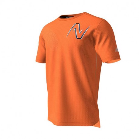 camiseta new balance gr impact run mt21277 vo2 naranja hombre